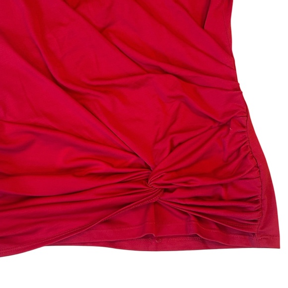 XOXO Red Draped Blouse Vintage Y2K Party Medium - Picture 5 of 7